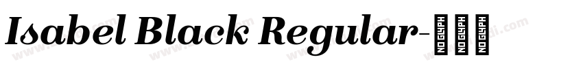 Isabel Black Regular字体转换